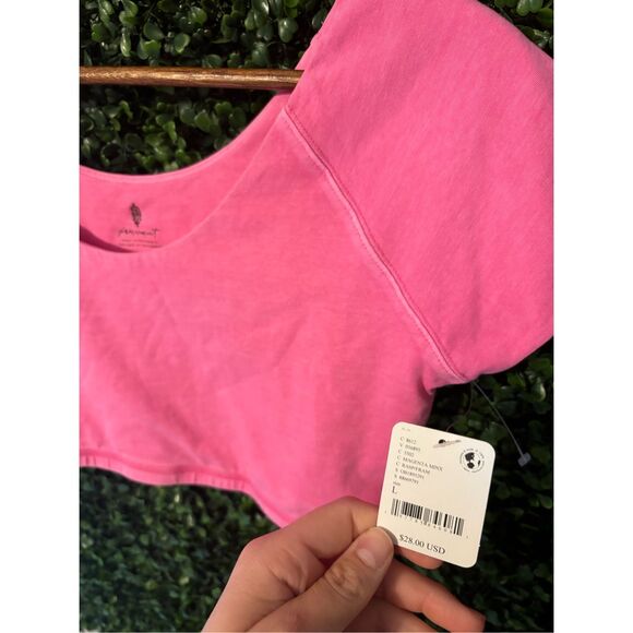 Free People Movement Magenta Minx Crop Top Sz Large NWT - Picture 2 of 4